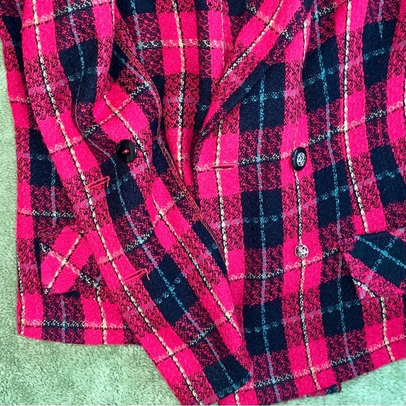 Plaid Women's Jacket - Red and Black size 7/8 - Picture 5 of 8